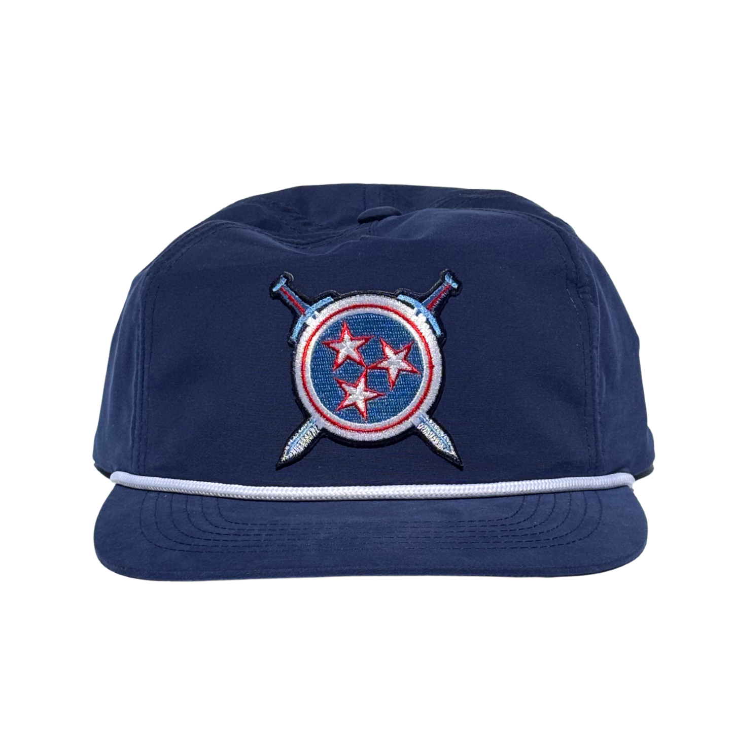 Sword & Shield Hat - Blue + White Rope